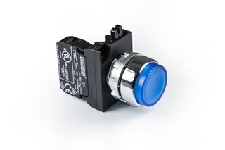 CM Series Metal 1NO Spring Extended Blue 22 mm Control Unit